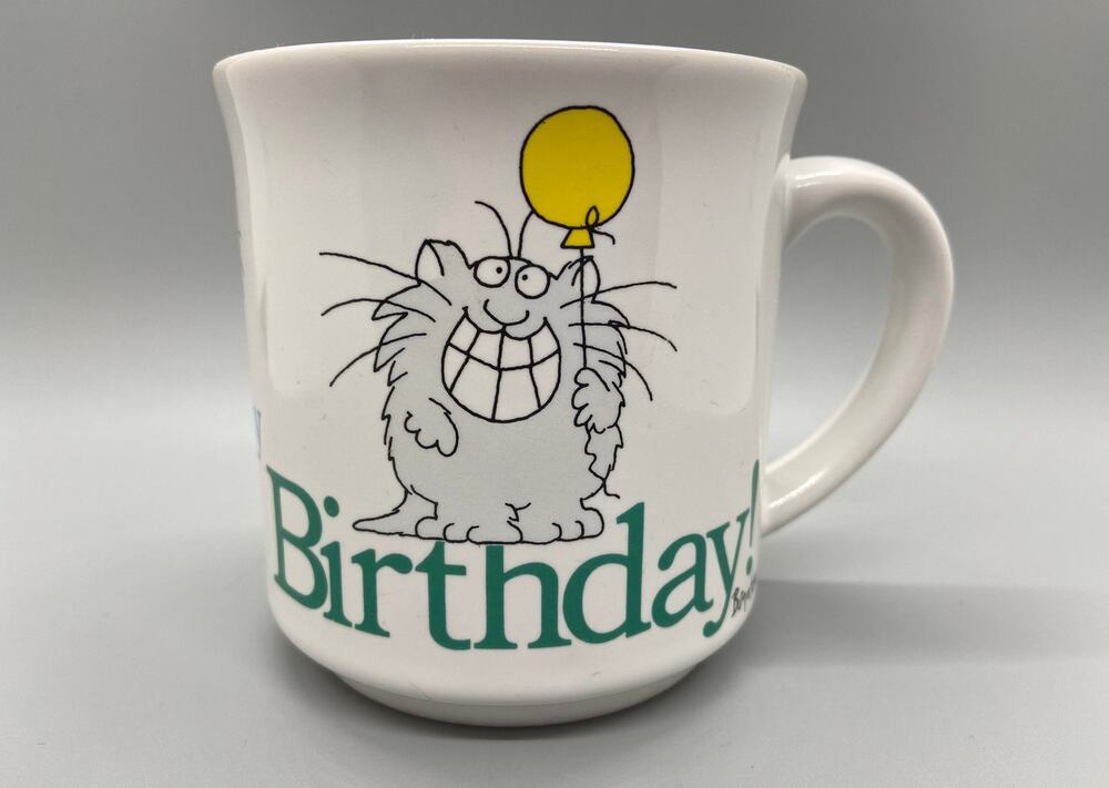 Vintage Recycled Paper Products Sandra Boyton Happy Birthday Coffee Tea Mug